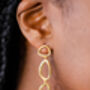 Large Handmade Earrings In Silver Or Gold Vermeil, thumbnail 9 of 12