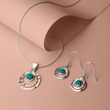 Infinity Universe Turquoise Silver Earrings, 7 of 10