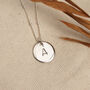 Personalised Initial Disc Necklace In Silver Or Gold, thumbnail 4 of 7