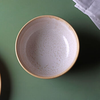 G Decor Amber Dawn Ceramic Tableware With Crackle Finish Contemporary Plates, 6 of 7