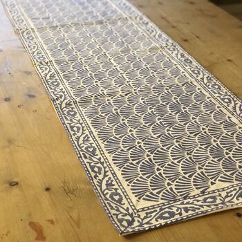 Block Printed Cotton Table Runner, 5 of 9