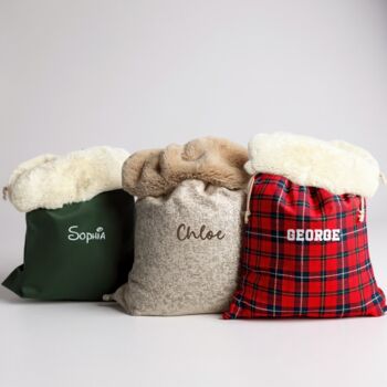 Luxury Personalised Christmas Santa Sacks, 2 of 9
