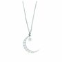 Crescent Moon And Star Pendant In Moonstone And Diamond, thumbnail 7 of 9