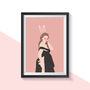 A4 Bunny Girl Body Positive Art Print, thumbnail 2 of 2