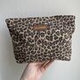 Personalised Leopard Print Makeup Clutch Bag, thumbnail 8 of 8