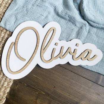 Wooden Layered Name Sign, 4 of 4