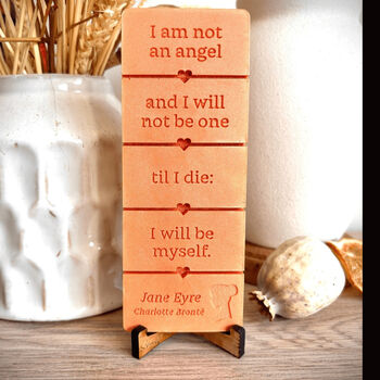 Jane Eyre Quote I Am Not An Angel Quote Wax Melt Bar, 3 of 4