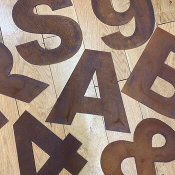 Rusty Metal Letters A To Z Signs For Home And Garden, 4 of 12