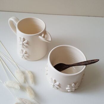 Milk Jug And Sugar Bowl Set With Wooden Spoon, 6 of 7