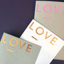 Hand Foiled 'Love' Card, thumbnail 1 of 2