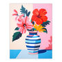 Heavenly Hibiscus Bright Floral Pink Wall Art Print, thumbnail 6 of 6