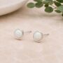 6mm Sterling Silver Opal Stud Earrings, thumbnail 4 of 8