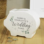 Personalised Wedding Fund Ceramic Piggy Bank Money Box, thumbnail 3 of 4