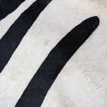 Zebra Print Natural Cowhide Cushion Cover, 4 of 6