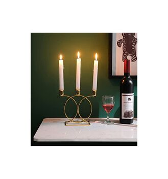 Three Arms Metal Candle Candlestick Holder Stand Taper, 2 of 7