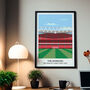 Valentines Football Stadium Print Their First Love, thumbnail 2 of 9