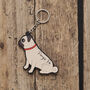 Pug Keyring With Personalisation Available – Gift For Dog Lovers, thumbnail 3 of 10