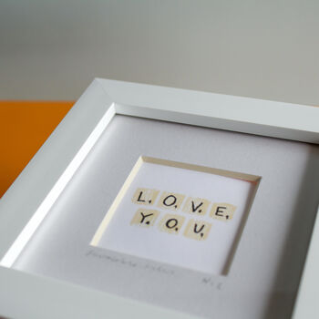 Love You Scrabble Tiles Mini Art Print, 3 of 8