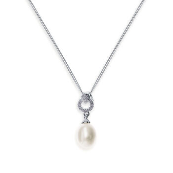 Stockholm Crystal And Pearl Rhodium Plated Pendant, 2 of 6