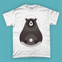 Vinyl Record Bear Adult Men's T Shirt, thumbnail 4 of 9