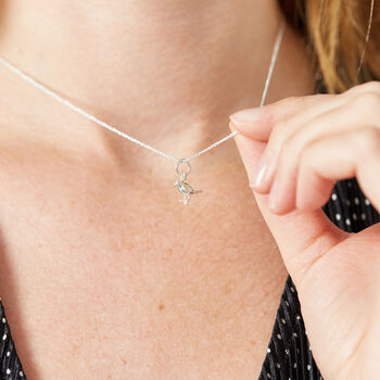 Sterling Silver Robin Pendant Necklace, 3 of 6