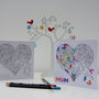 Mum Birthday Butterflly Heart Colouring In Card, thumbnail 2 of 12