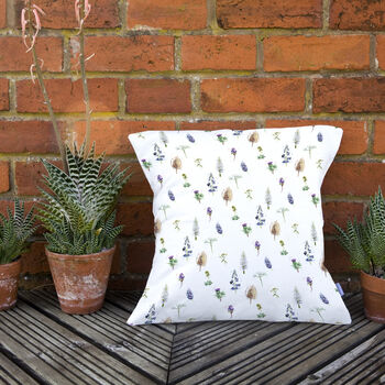 Inky Wildflower Large Luxury Cushion And Pad, 5 of 5