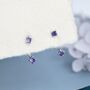 Sterling Silver Double Amethyst Purple Cz Ear Jacket, thumbnail 6 of 11