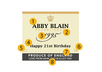 Personalised 'A Vintage Year' Birthday Champagne Print, 4 of 12