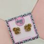Squirrel Glitter Resin Studs / Forest Lover Gift / Cute Wildlife Accessories / Handmade Jewellery, thumbnail 5 of 5