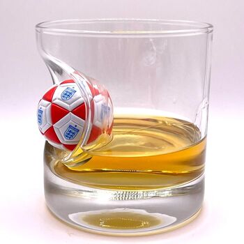 Personalised England Football Whisky Glass, 3 of 5
