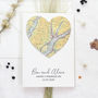 Personalised Map Location Heart Wedding Engagement Card, thumbnail 11 of 12