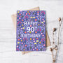 90th Birthday Card For Women, Floral 90th Card, For Her, thumbnail 2 of 4