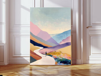 Running And Cycling Set Of Two Art Landscape Prints, 3 of 4