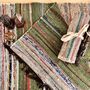 Emerald Green And Natural Rag Rug Bohemian, thumbnail 7 of 10