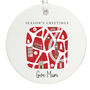 Personalised Red Christmas Bauble With London Design Keepsake Gift, thumbnail 3 of 5