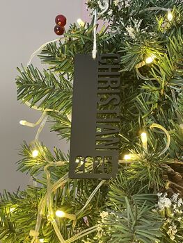 Personalised Name Christmas Tree Decoration, 5 of 5