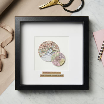 Personalised Double Circle Map Picture, 3 of 7