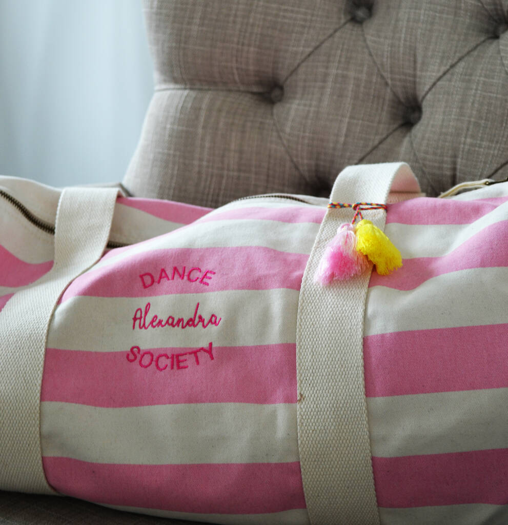 Personalised sleepover weekend bag