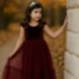 Noel In Burgundy~ Party Or Flower Girl Dress, thumbnail 2 of 4