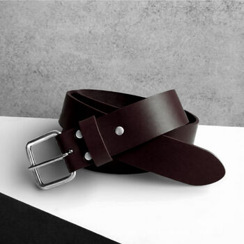 Handmade Men's Thick Leather Belt, 3 of 7