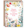 Elegant Wildflower Meadow Plants Wife Birthday Card, thumbnail 1 of 4