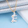 Personalised Silver Flower Charm Initial Necklace, thumbnail 6 of 11