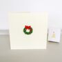 Christmas Wreath Handmade Card, thumbnail 1 of 2