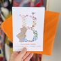 Personalised New Baby Card In Various Colours, thumbnail 1 of 4