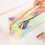Clear Holographic Gold Zipper Pencil Case, thumbnail 3 of 5