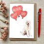 Goldendoodle Happy Valentine's Card, thumbnail 1 of 2