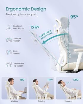 Ergonomic Office Chair Computer Desk Chair, 3 of 7
