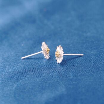 Daisy Stud Earrings, Small Flower Studs, 5 of 7
