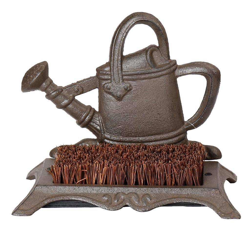 Cast Iron Watering Can Garden Boot Brush By Dibor